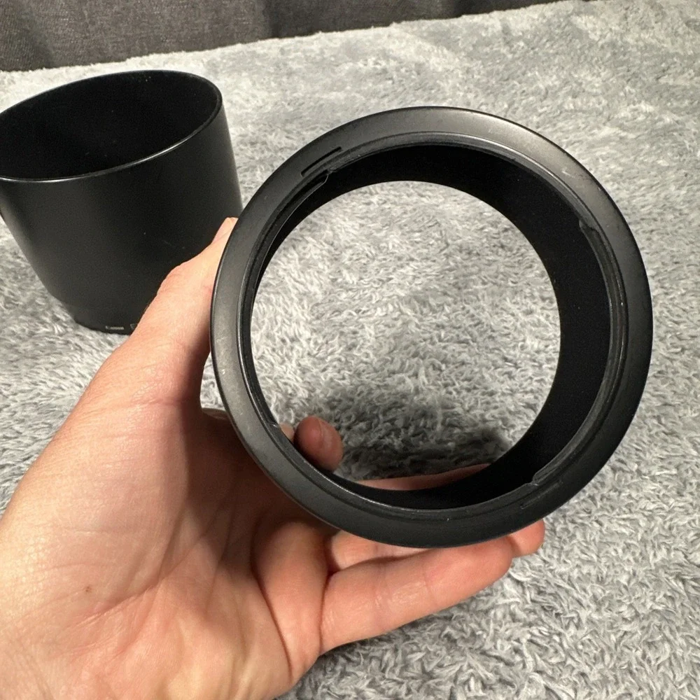 2 Canon ET-83C ET 83 C hood shade EOS EF 100-400mm f/4.5-5.6 IS USM lens 77mm
